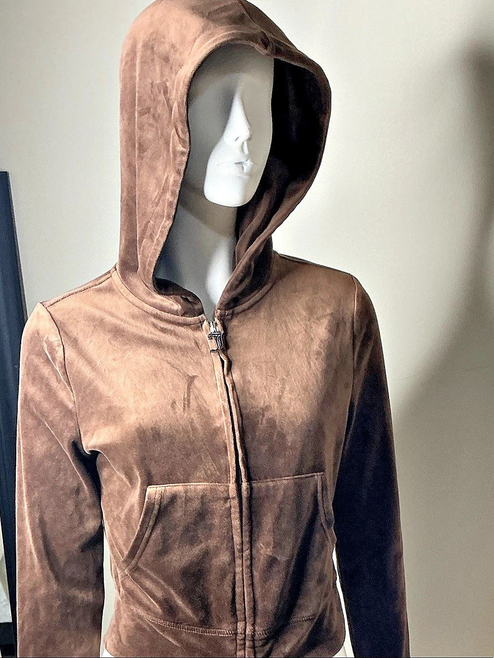 Juicy Couture Velour Zip-Up Hoodie Brown